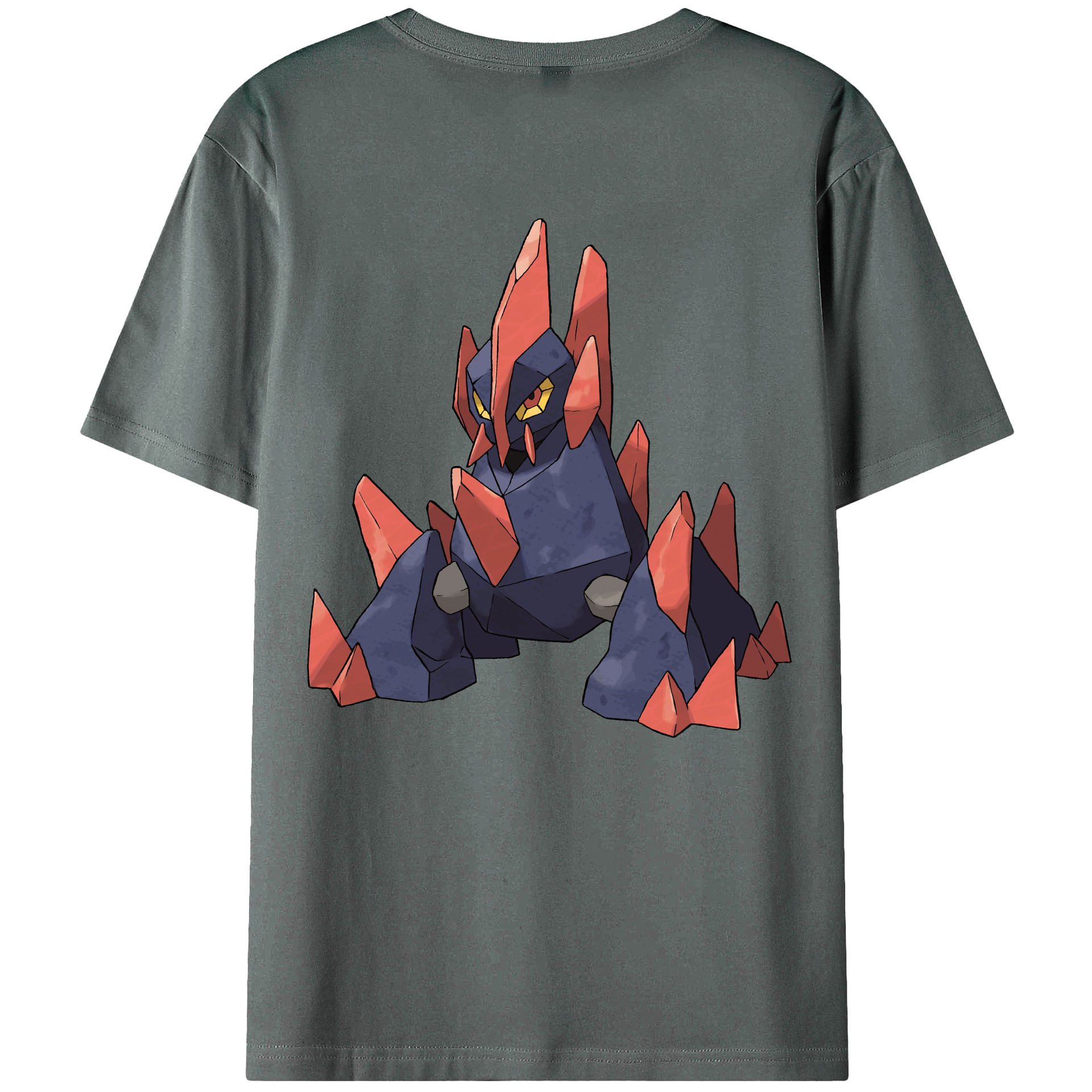 （画像用） ポケットモンスター Pokémon 綿100％ メンズ半袖Tシャツ（バックプリント） 通気性